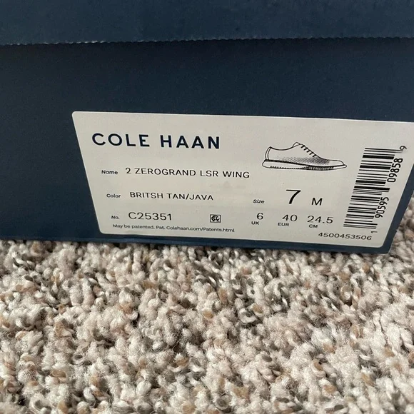 Cole Haan zero grand wingtip shoe - Picture 5 of 5